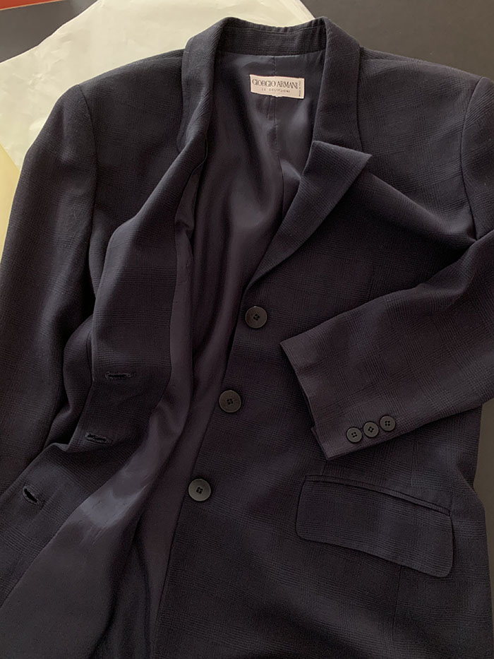 00's "Giorgio Armani" Three buttons Linen Jacket 복제