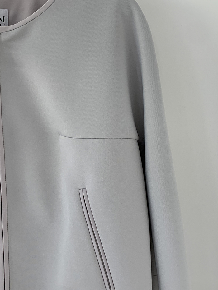 00's "Armani Collezioni" linen x silk Crop Jacket 복제