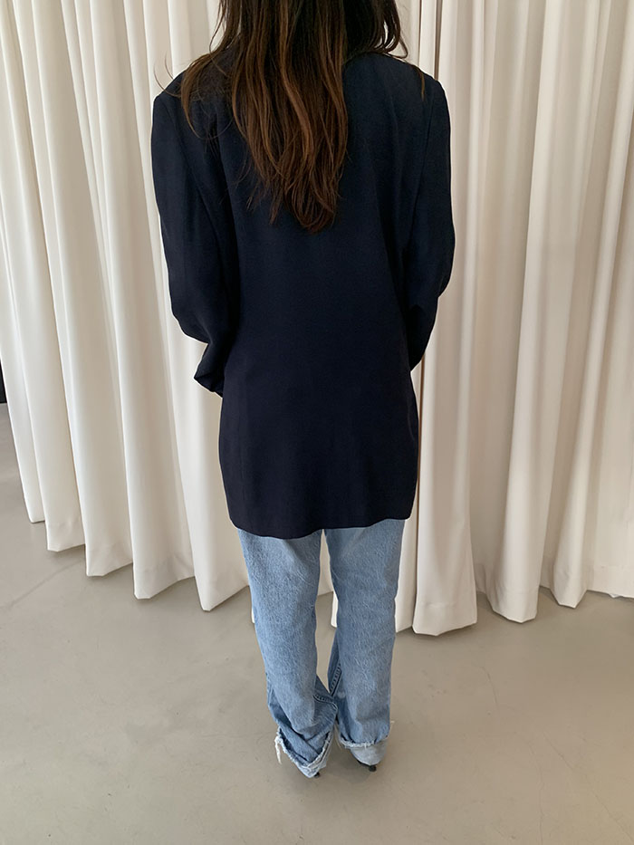 00's "Giorgio Armani" Three buttons Linen Jacket 복제