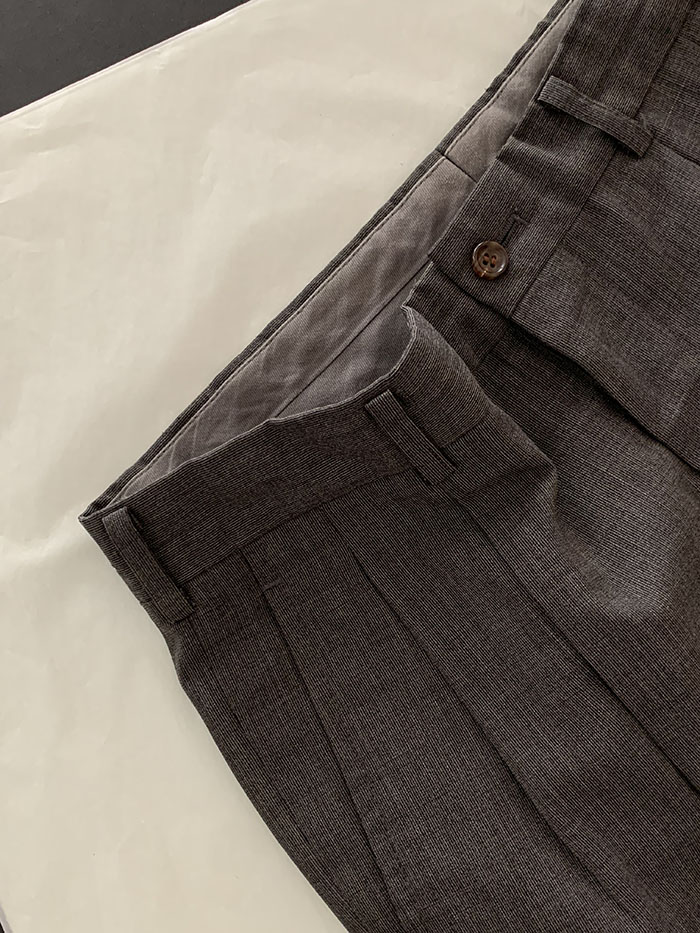90's "Comme des Garcons Homme Plus" Banding wide turn-up Pants (season 1991) 복제