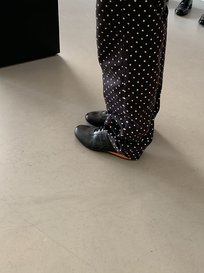 00s "Hermes" Logo Leather Shoes