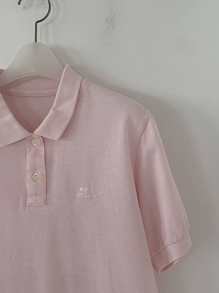 90's "Courreges" Cotton Pique Knit 복제 복제