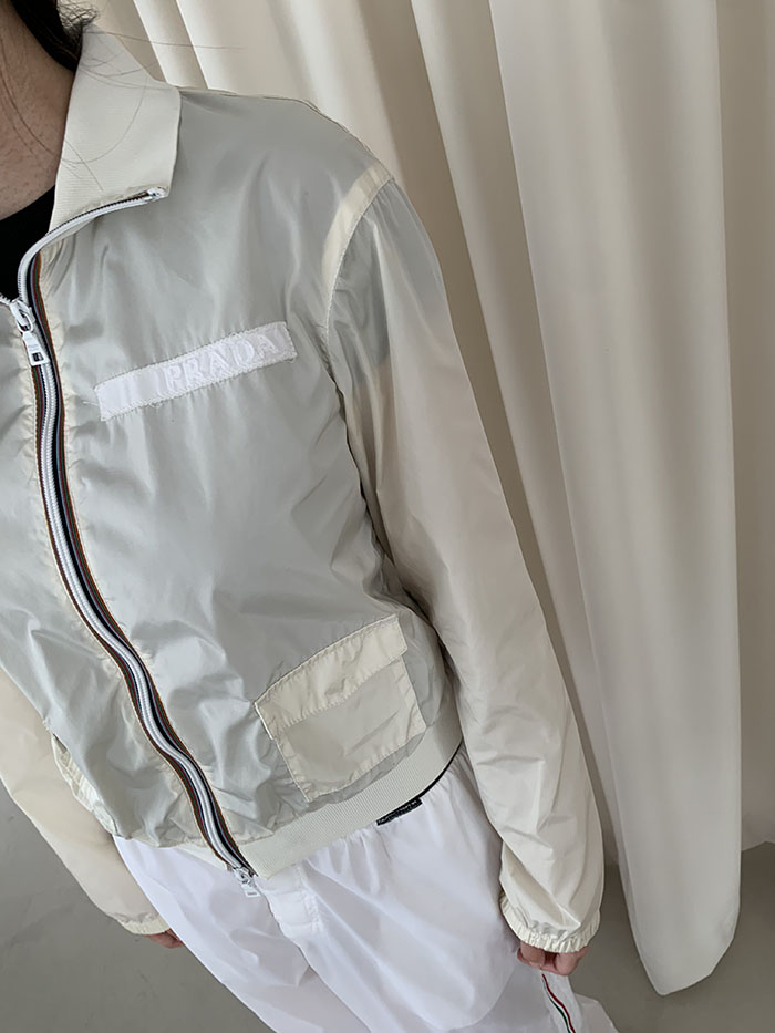 's "PRADA" nylon zip up Jacket