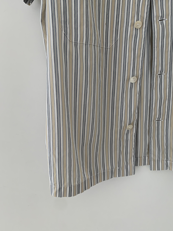 00's "PRADA" cotton pocket short Shirt