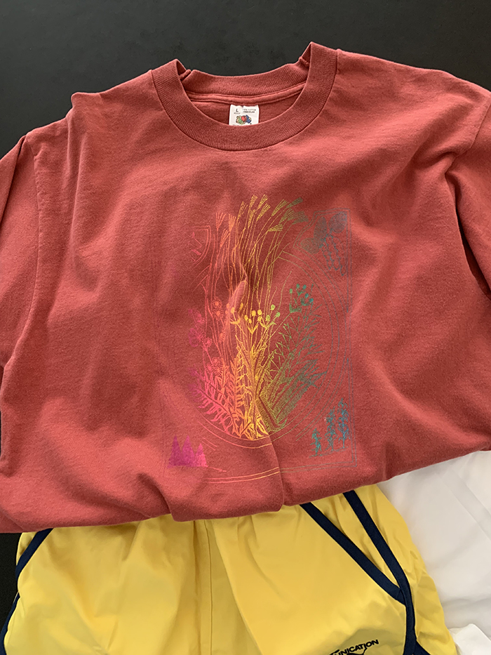 900's "Flower" USA cotton T-shirt