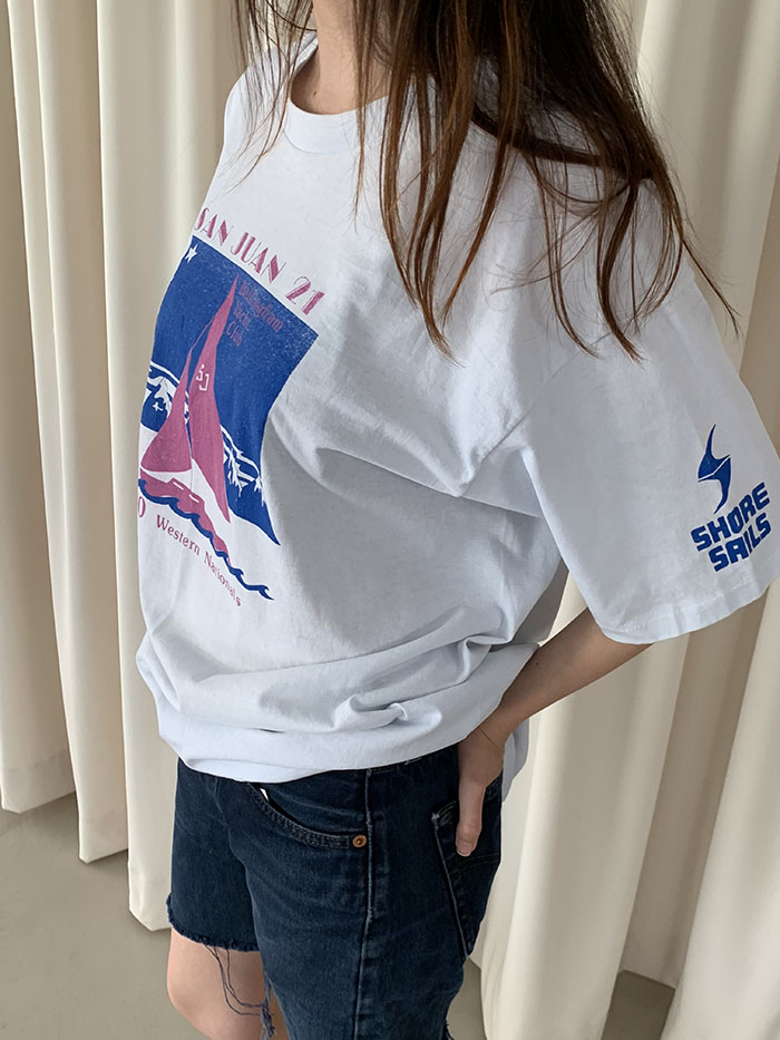 90's "Yacht Club" 50/50 USA T-shirt