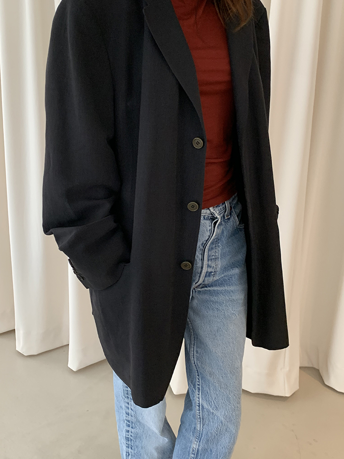00's "Giorgio Armani" Three buttons linen Jacket