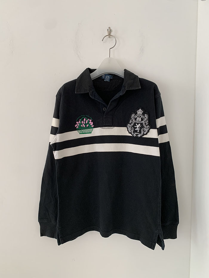 Vintage "Melbourne Flower Gaarden Show" by Polo Ralph Lauren Rugby" Pique Shirt 복제 복제