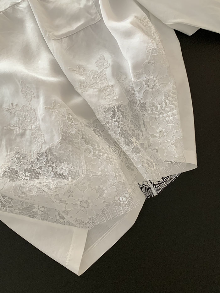 2011's "PRADA" Cotton Blouse Top 복제 복제 복제