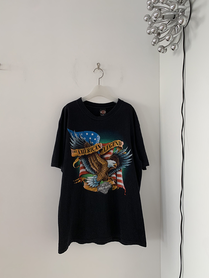80's "1987 Harley Davidson DULUTH,MINNESOTA" USA Long sleeves T-shirt (rare piece) 복제
