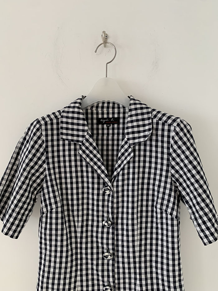 00's "Agnes B" Check Shirt