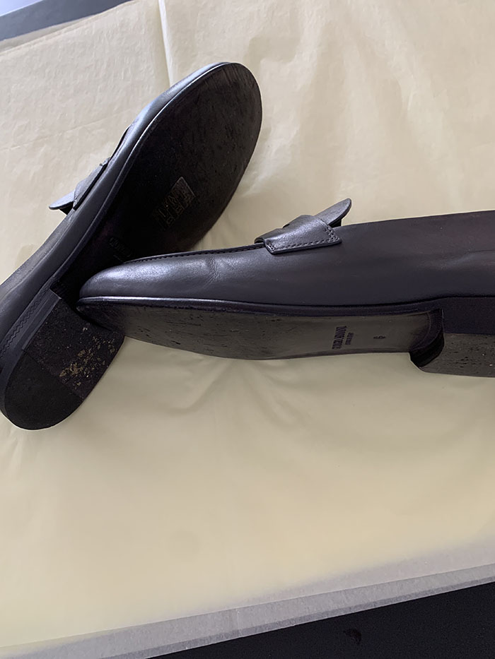 "Giorgio Armani" Calf Leather Loafer Shoes