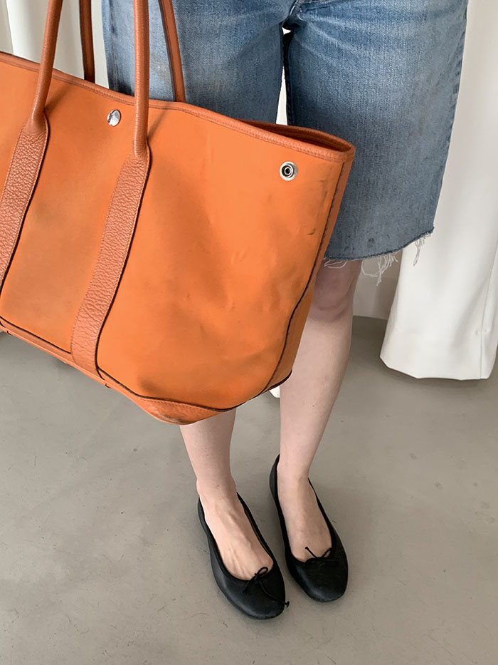 00's Vintage "Hermes" Garden Party Bag 제품 사진 찍고 올리기