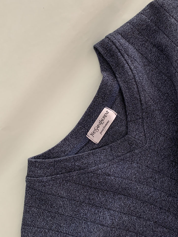 90's "Yves Saint Laurent" Cotton Pique Knit 복제