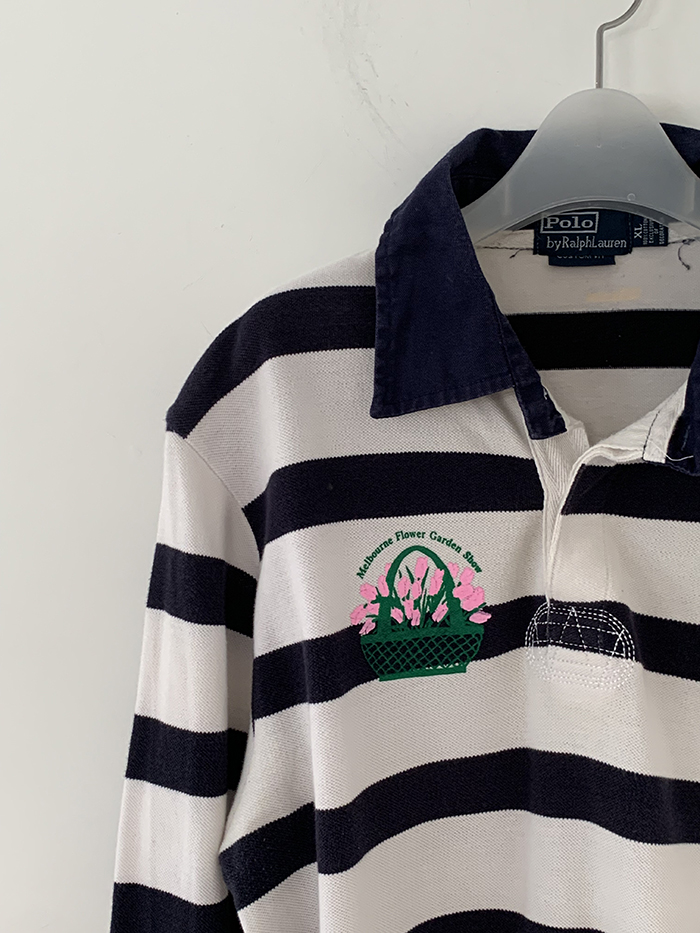 Vintage "Melbourne Flower Gaarden Show" by Polo Ralph Lauren Rugby" Pique Shirt 복제 복제 복제