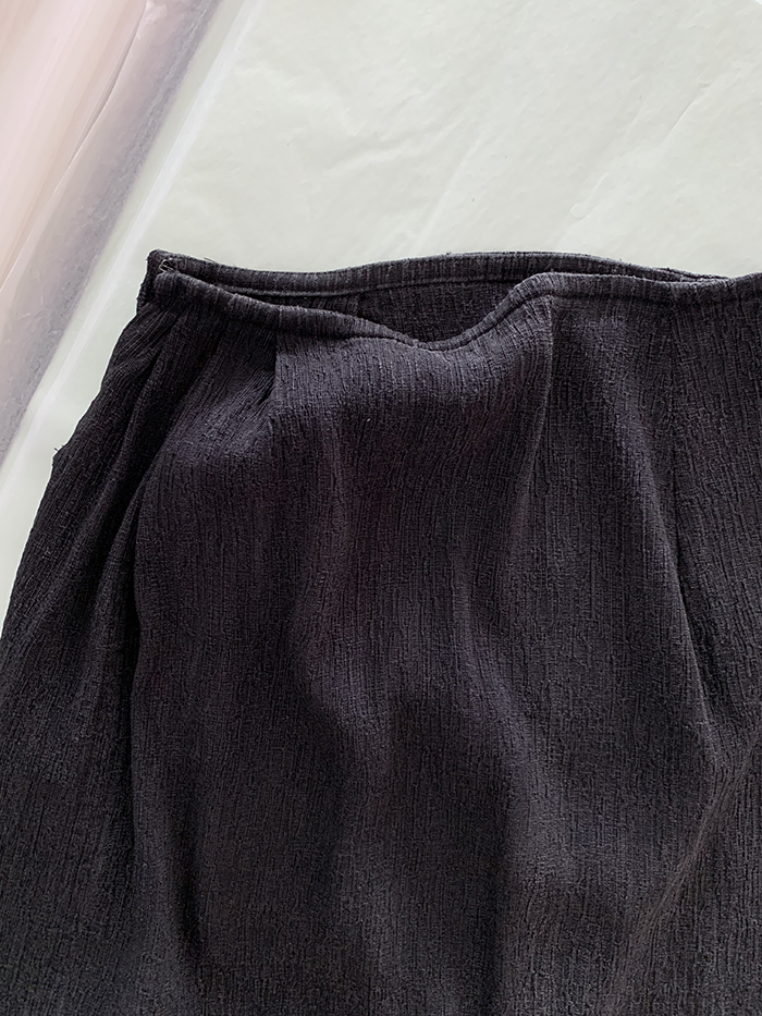 00's "Dries Van Noten" silk see through skirt 복제