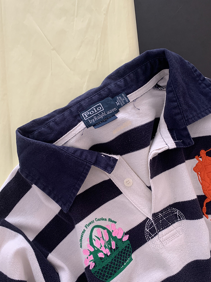 Vintage "Melbourne Flower Gaarden Show" by Polo Ralph Lauren Rugby" Pique Shirt 복제 복제 복제