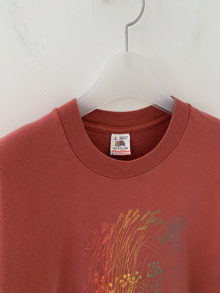 900's "Flower" USA cotton T-shirt