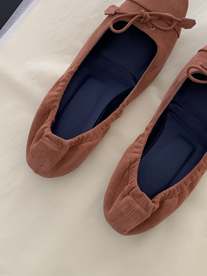 00s "Hermes" Logo Leather Shoes 복제