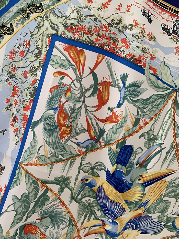 80's "Hermes Pourvu qu'on ait l'ivresse" Silk Scarf 복제