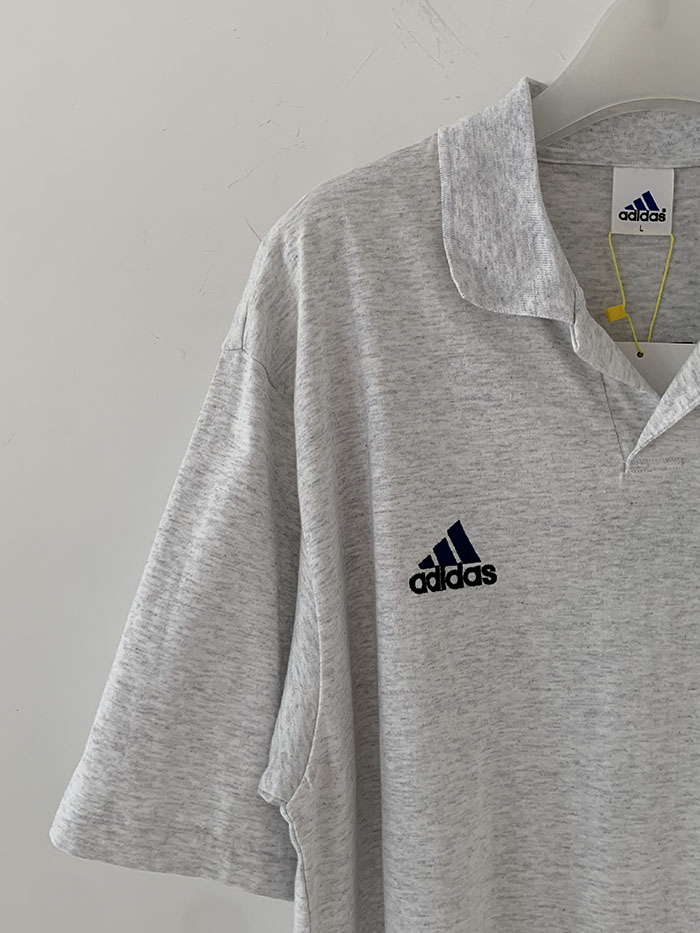 (Deadstock) 90's "ADIDAS 98" Cotton Pique Shirt