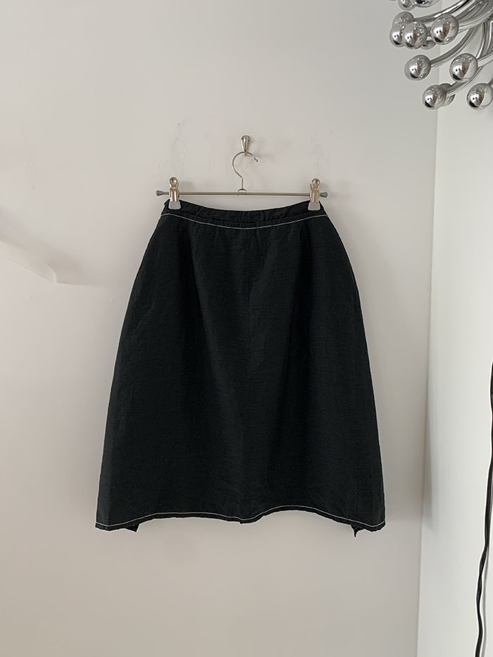 80's "Valentino" Leather Skirt 복제 복제