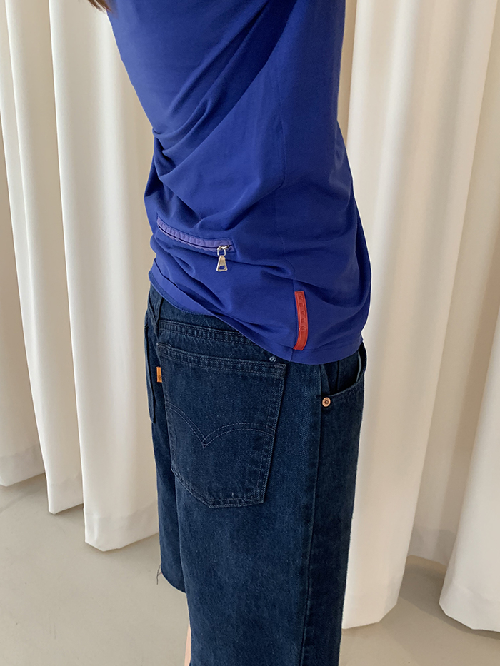 00's "PRADA" striped Kint 복제