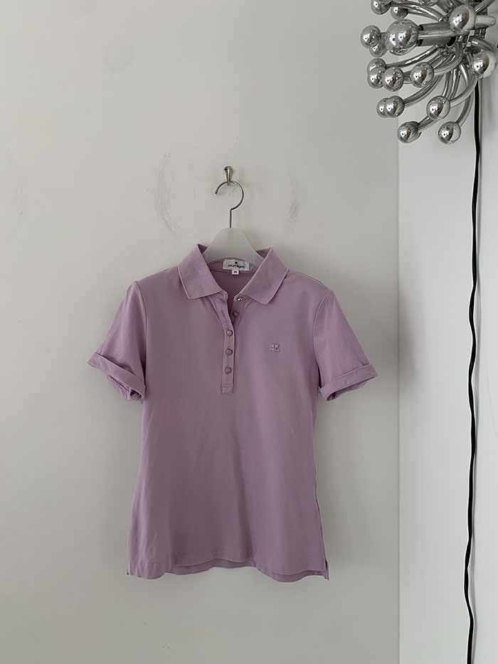 90's "Courreges" cotton Pique Knit 복제