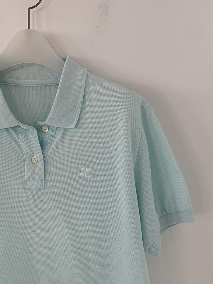 90's "Courreges" Cotton Pique Knit 복제