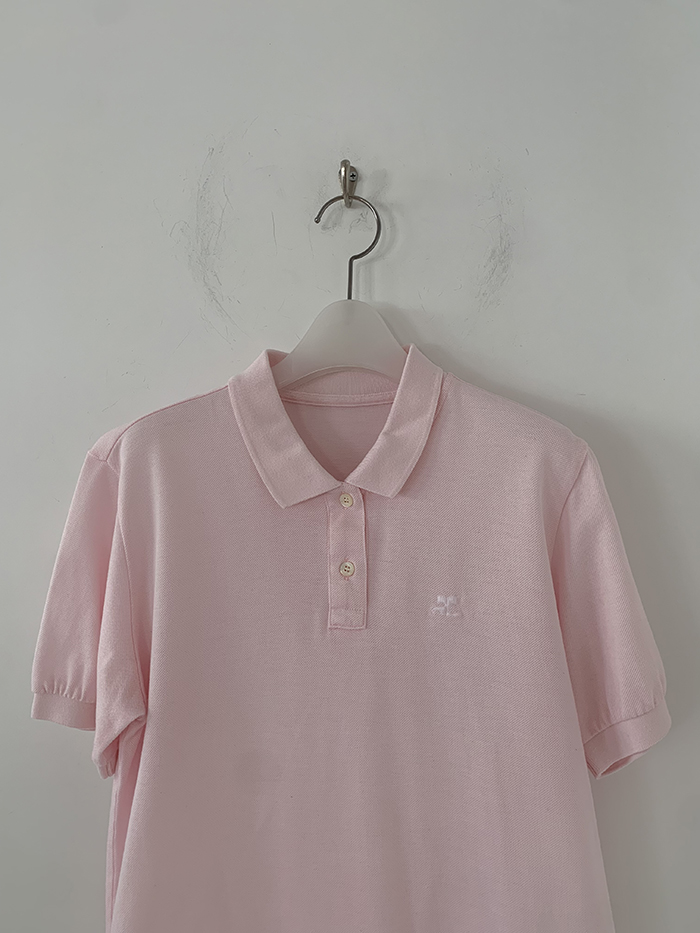 90's "Courreges" Cotton Pique Knit 복제 복제
