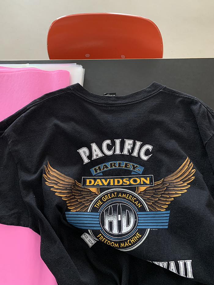 80's "1987 Harley Davidson DULUTH,MINNESOTA" USA Long sleeves T-shirt (rare piece) 복제