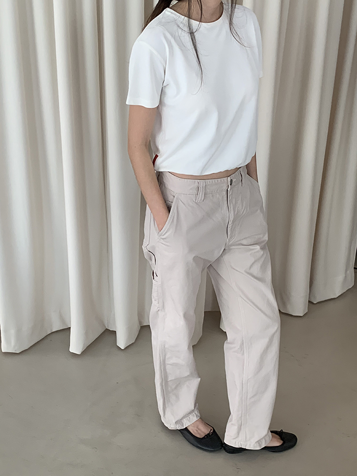 00's "PRADA" rayon x nylon crop Top