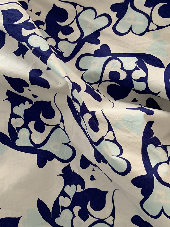 00's "Prada" flower cotton banding Skirt