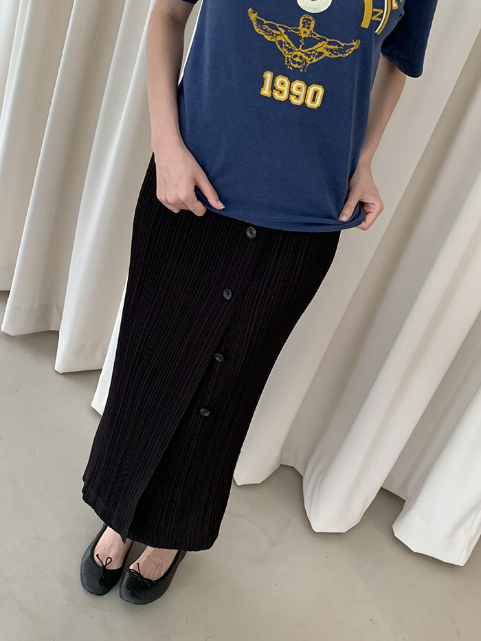 80's "HAI by ISSEY MIYAKE" Leather Skirt 복제
