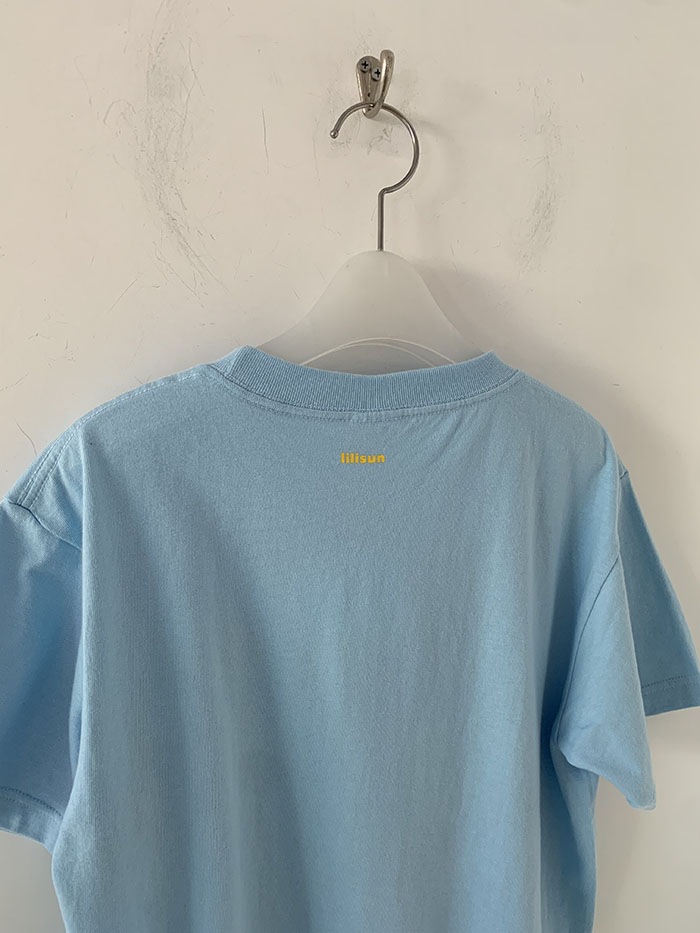 (new product) "Cherry Country Club" Embroidery T-shirt (Blue)