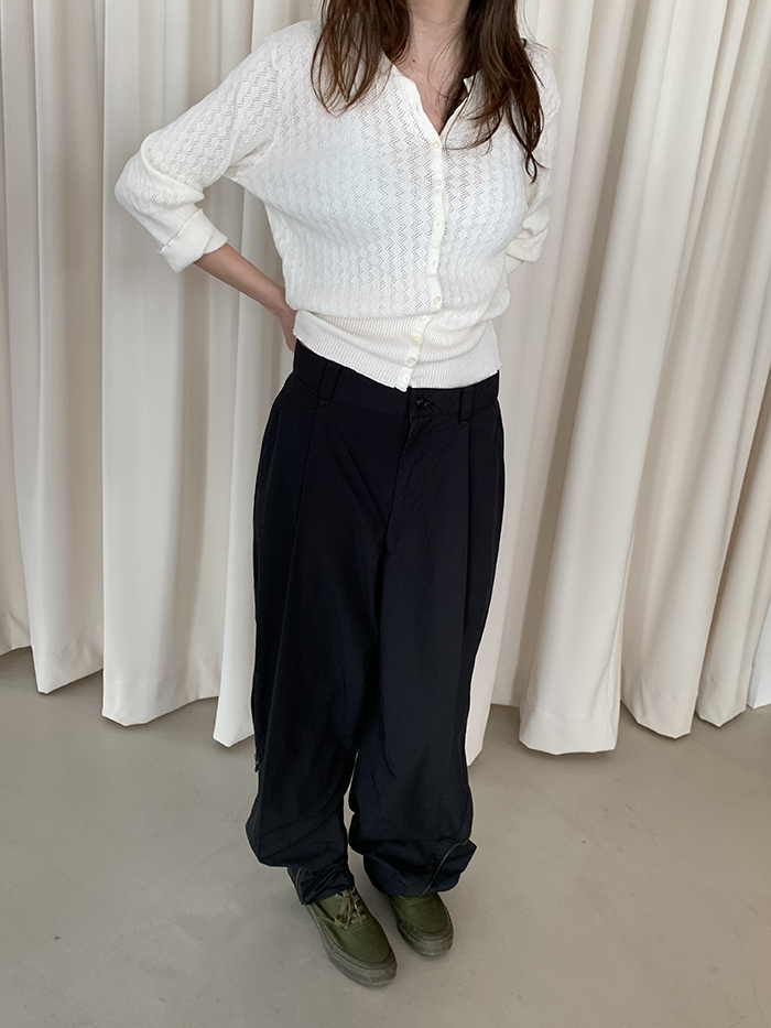 80's "ISSEY MIYAKE" side zip wide Pants (Archive)