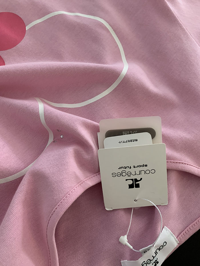90's Courreges cotton T-shirt 복제