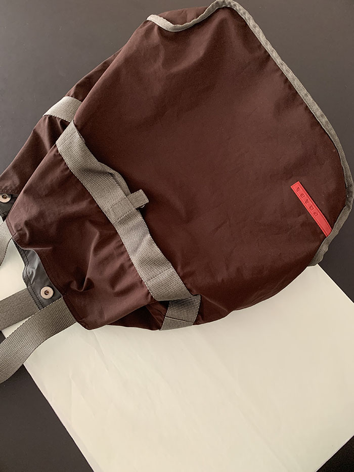 90's "PRADA Sport" Tote Bag (Rare Design) ๋ณต์ 