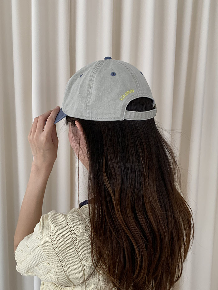 (new product) "Cherry Country Club" Cap sand/blue (two-tone)