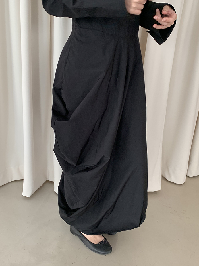 (new product) "Deveaux New York" cotton shirring Dress