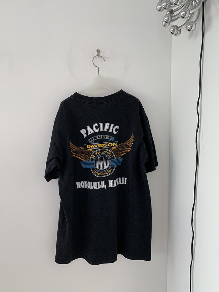 80's "1987 Harley Davidson DULUTH,MINNESOTA" USA Long sleeves T-shirt (rare piece) 복제