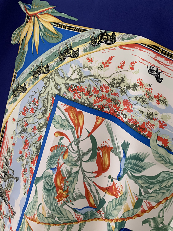 80's "Hermes Pourvu qu'on ait l'ivresse" Silk Scarf 복제
