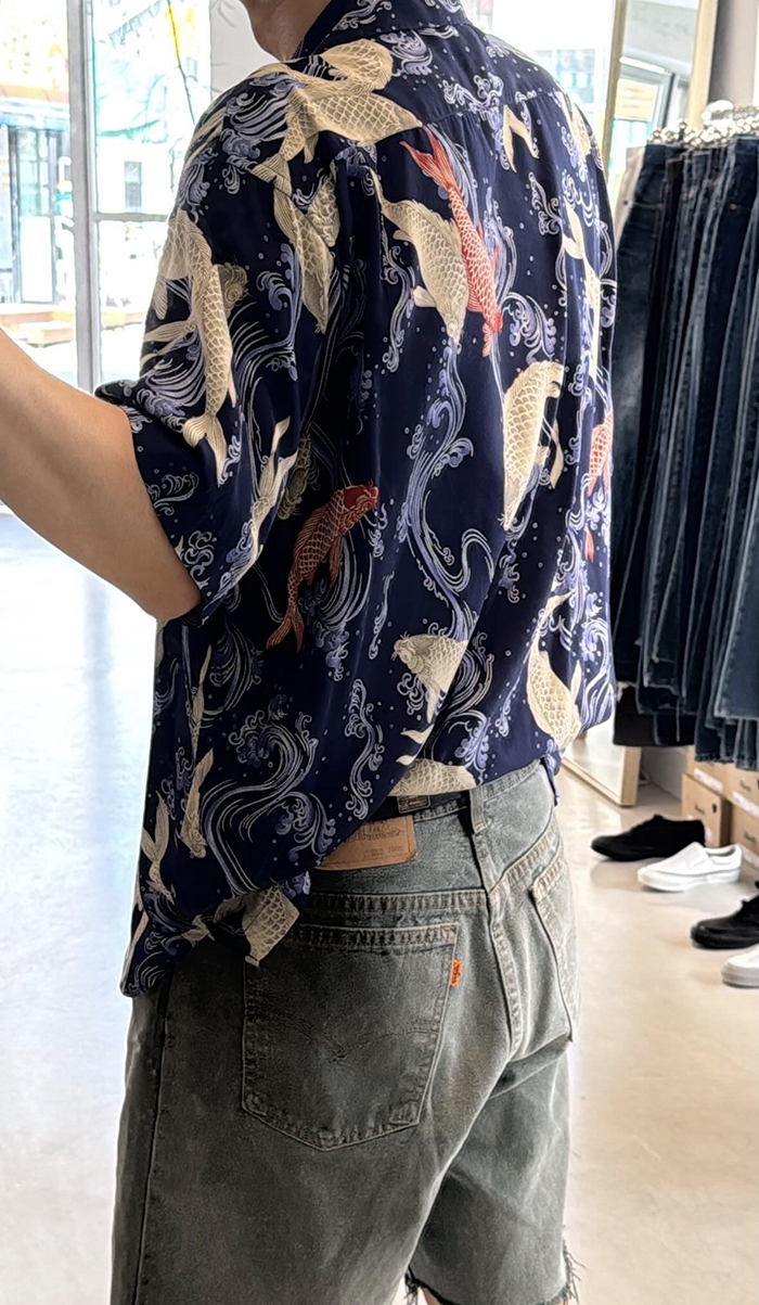 90's "KARL HELMUT" polyester summer Shirt