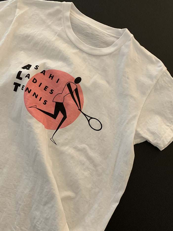 90's "Asahi Ladies Tennis" cotton T-shirt 복제