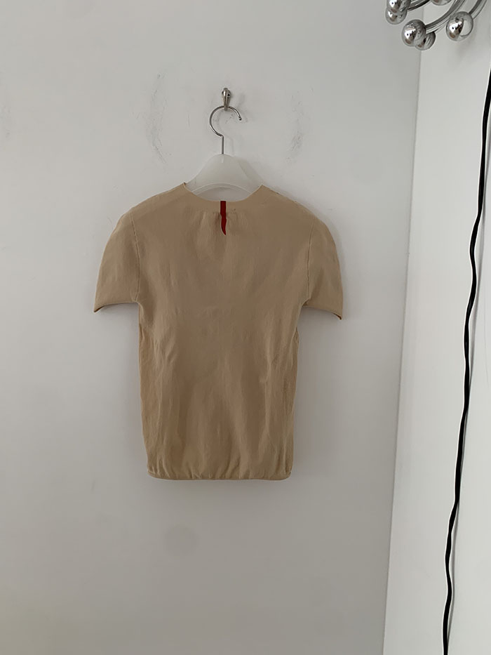 00's "PRADA" short half neck Knit Top 복제