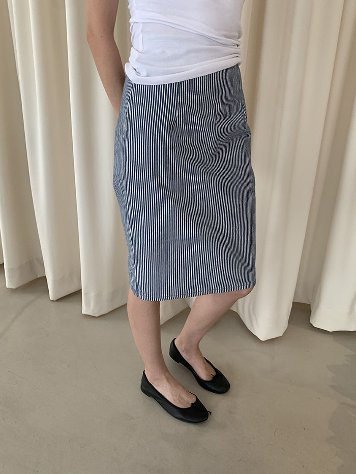 2016s "miumiu" Denim Stripe Skirt
