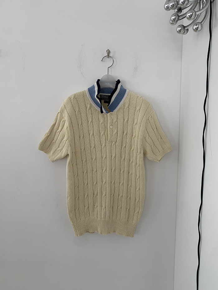 90's "Polo Sport Ralph Lauren" cotton Pique Knit (Rare Design) 복제