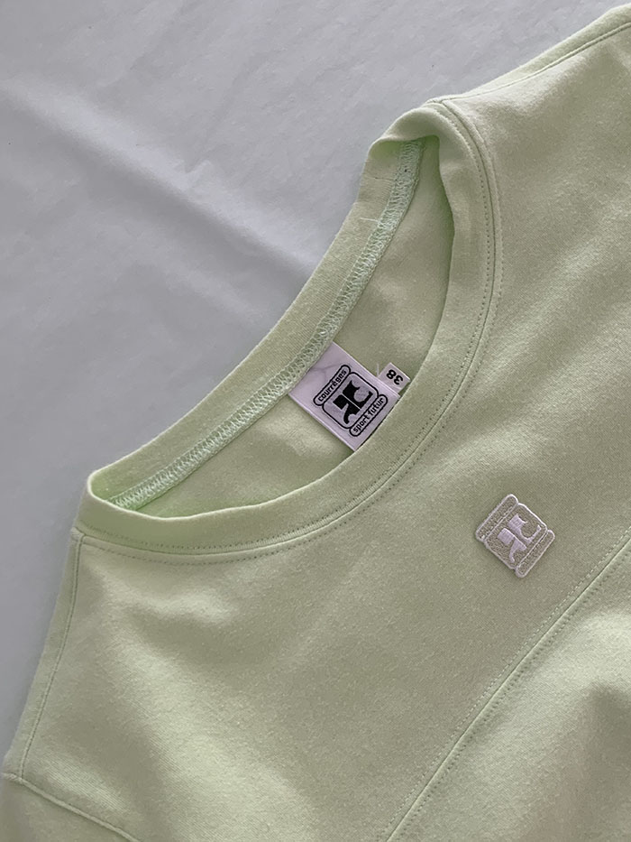 (Deadstock) 90's "Courreges" cotton T-shirt 복제