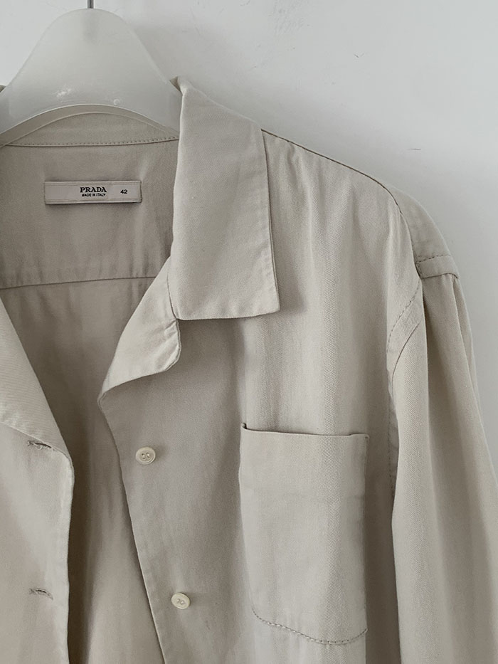 90's "PRADA" nylon zip up collar Jacket 복제