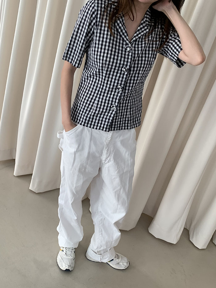 00's "Agnes B" Check Shirt
